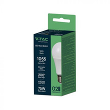 LED Крушка E27 10.5W 6400K A60 Термо Пластик 10 броя сет SKU 217351 V-TAC