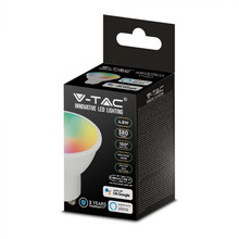 LED Крушка GU10 4.8W RGB + WW + CW WIFI Смарт SKU 3000 V-TAC