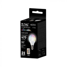 LED Bulb - 4.8W E14 P45 With RF Control RGB + 3000K Dimmable