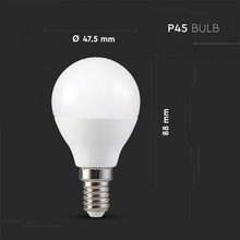 LED Bulb - 4.8W E14 P45 With RF Control RGB + 3000K Dimmable