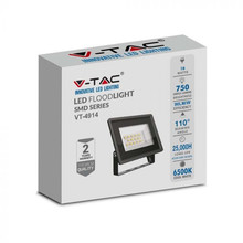 LED Прожектор 10W 6400К Черно Тяло SKU 6729 V-TAC