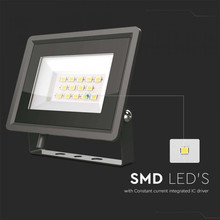 LED Прожектор 10W 6400К Черно Тяло SKU 6729 V-TAC