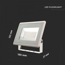 LED Прожектор 30W 3000К Бяло Тяло SKU 6746 V-TAC