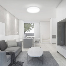 Плафон за таван с микровълнов сензор 18W 4000К IP44 Кръг Бяла Рамка SKU 7660 V-TAC