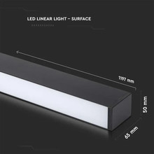 LED Линейно Осветление SAMSUNG ЧИП - 40W Външно Черно Тяло 6500K SKU 20464 V-TAC