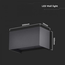 24W ЛЕД Стенна Лампа Черна 4000К IP65 SKU 2978 V-TAC