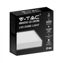 Плафон за тава 30W 3000К IP44 с Бяла Рамка SKU 7630 V-TAC