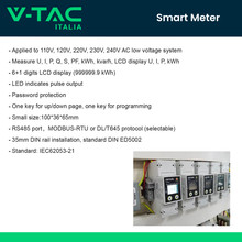 Смарт монофазен електромер 230V 5(63)A Direct RS485 SKU 11511 V-TAC