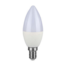 LED Bulb - SAMSUNG CHIP 4.5W E14 Plastic Candle 3000K