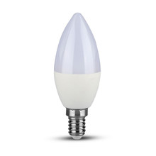 LED Bulb - SAMSUNG CHIP 5.5W E14 Plastic Dimmable Candle 4000K