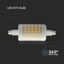 LED Bulb Plastic - 7W R7S 78mm 6500K