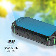 Външна Батерия Солар Безжично Зареждане Черна 30000mAh SKU 7836 V-TAC