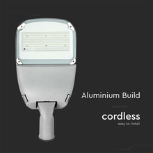 LED Соларна улична лампа 50W 4000K SAMSUNG чип Бяло тяло SKU 7837 V-TAC