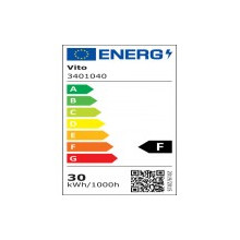 LED влагозащитен плафон за таван 30W 4000K IP65 Φ320x50mm - подходящ за външна употреба Бяло 3401040 VITO