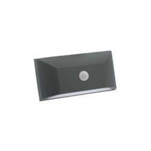 LED фасадна стенна лампа с микровълнов сензор 6W 4000K IP65 200x113x51mm Антрацид 3230490 VITO