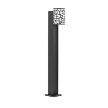 LED фасадна градинска лампа с полюс 8W IP44 Φ89x145x800mm Черно и Бяло 3241460 VITO