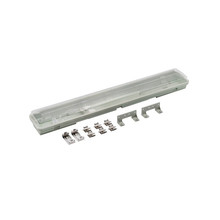TRIPROOF FIXTURES AETHER FOR 2 x LED TUBES T8 G13 1200mm SINGLE ENDED POLYCARBONATE 1260x107x61mm