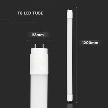 LED Пура T8 18W - 120 см Nano Пластик 4000K Неротационна SKU 216273 V-TAC