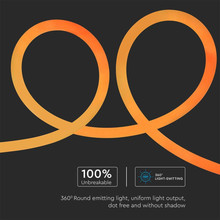 Neon Flex 12W Амбър SKU 6873 V-TAC