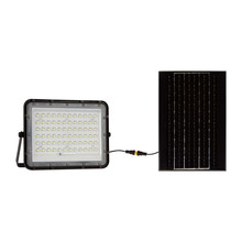 15W LED Solar Floodlight 6400K Replaceable Battery 3m Wire Black Body