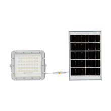 6W LED Solar Floodlight 6400K Replaceable Battery 3m Wire White Body