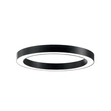 LED LINEAR FIXTURE RING SURFACE MOUNTED OR PENDANT PROFILED-PC Φ600x80x80mm 46W 6500K (COOL WHITE) 6348Lm BLACK