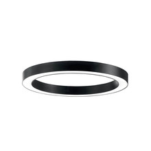 LED LINEAR FIXTURE RING SURFACE MOUNTED OR PENDANT PROFILED-PC Φ900x80x80mm 72W 3000K (WARM WHITE) 9360Lm BLACK