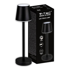3W Led Table Lamp Rechargeable Touch Dimmable Black Body 3000K