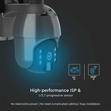 WIFI HD Smart Solar Energy PTZ Camera With Sensor Black Body