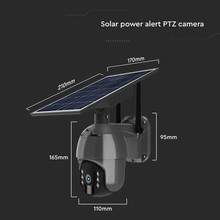 WIFI HD Smart Solar Energy PTZ Camera With Sensor Black Body