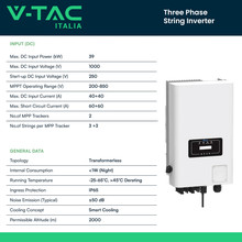 30kW On Grid Трифазен соларен инвертор 380VA SKU 11812 V-TAC