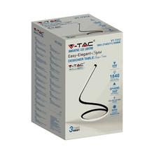 LED Настолна Лампа 12W 3000K Извита Кабел - Ключ Черна SKU 2140311 V-TAC