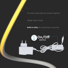 17W LED Designer Table Lamp With EU Plug Cord + Switch White 3000K