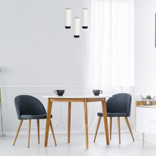 GU10 Fitting Gypsum Pendant  Suspended Metal With Gun Black Bottom 