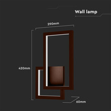 20W LED Wall Lamp Corten Body 4000K IP54