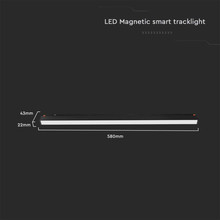 LED Магнитно Релсово SMART Tяло 20W Черно 3 in 1 SKU 6883 V-TAC