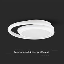 38W LED Designer Light White Double Round 4000K