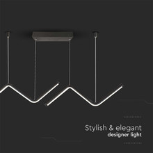 LED Осветител 12W Висящ Черен 4000K SKU 6937 V-TAC