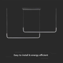 LED Осветител 24W 3в1 Черен Кръг SKU 6941 V-TAC