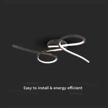 LED Осветител 24W Черен Плафон 3000K SKU 7004 V-TAC