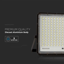 30W LED Соларен Прожектор 6400K Сменяема Батерия Черно Тяло SKU 7829 V-TAC