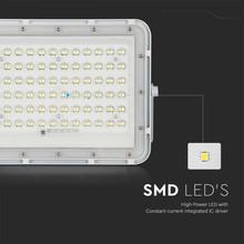 15W LED Соларен Прожектор 6400K Сменяема Батерия Бяло Тяло SKU 7843 V-TAC