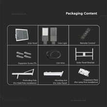 LED Улична Соларна Лампа 20W 4000К Bridgelux Чип SKU 10225 V-TAC