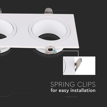 Луничка Двоен Корпус GU10 Метал Бял SKU 10298 V-TAC