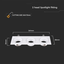 Луничка Троен Корпус GU10 Метал Бял SKU 10299 V-TAC