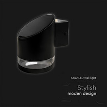 LED Соларна Стенна Лампа 1W 3000K IP44 Черна SKU 10384 V-TAC