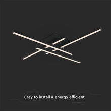 LED Плафон за таван 38W 4000K Черен SKU 14995 V-TAC