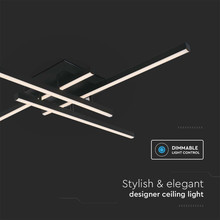 LED Плафон за таван 38W 4000K Черен SKU 14995 V-TAC