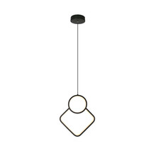 12W LED Designer Metal Hanging Lamp 280*1800MM Black Body 3000K