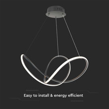 LED Полилеи 49W 3000K Черен SKU 15340 V-TAC